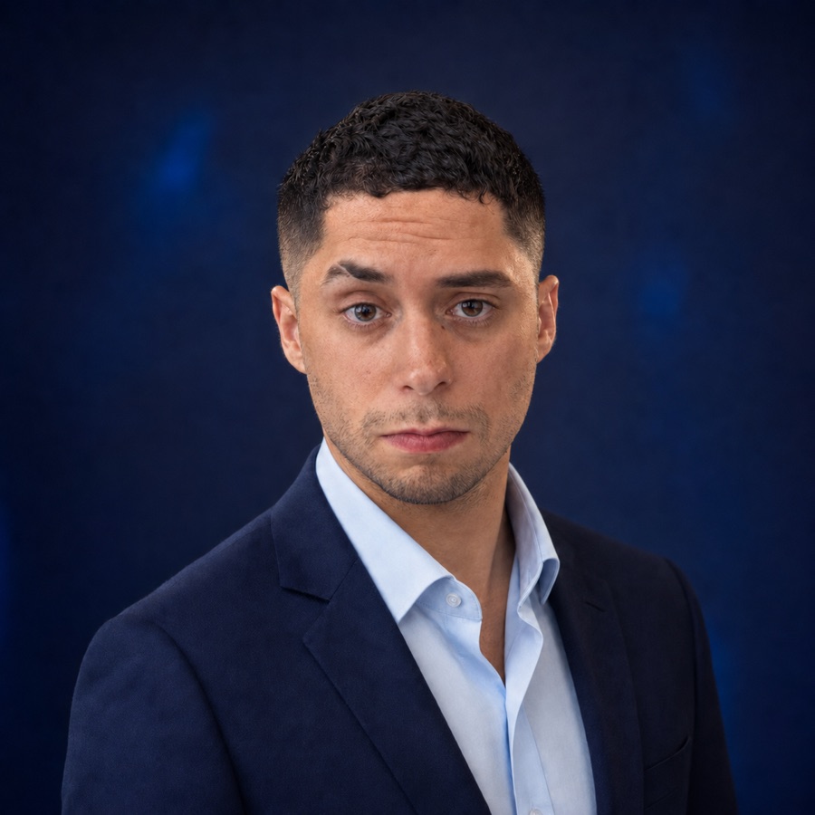 Mariano Suquilanda Gallo, founder and CEO of Theus, looking at the camera