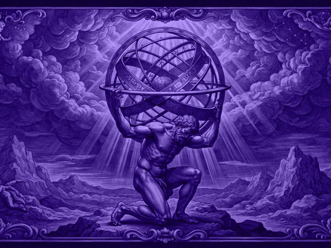 Grabado de Atlas by Theus